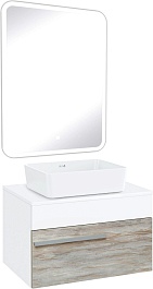 Runo Тумба с раковиной Вудлайн 65 Tre скандинавский дуб/белая – фотография-5